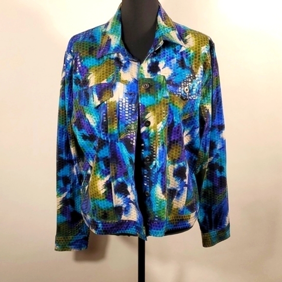 Notations multicolor Jacket Shiny Size Large - Picture 10 of 16